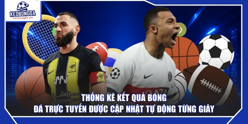 Thống kê kết quả bóng đá trực tuyến được cập nhật tự động từng giây
