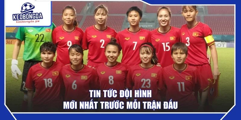Tin tức đội hình  mới nhất trước mỗi trận đấu